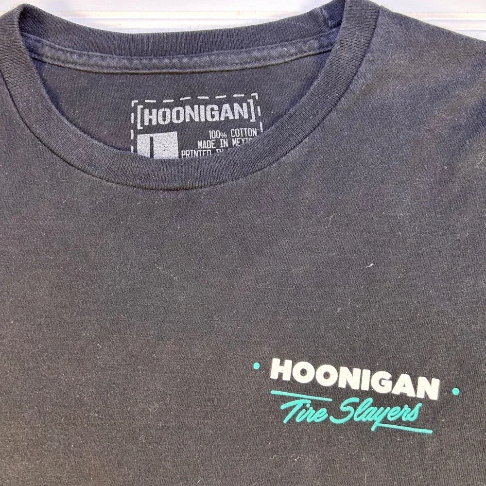 Hoonigan‎ Tire Slayers Graphic T-Shirt Mens Large Black Ken Block Drift Racing